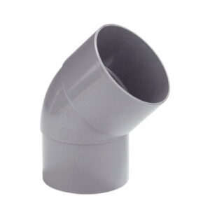 Bocht PVC 80mm 45gr (inwendig lijm/ verjongd spie) - RAL7037