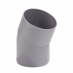 Bocht PVC 80mm 22gr (inwendig lijm/ verjongd spie) - RAL7037