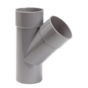 T-stuk 45gr PVC 80-70mm (2 x inwendig lijm/1 x spie) RAL7037
