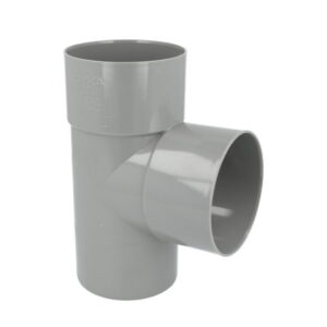 T-stuk 87,5gr PVC (2 x inwendig lijm/1 x spie) RAL7037