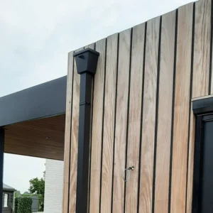 Aluminium regenpijp 80x80 mm - 2 meter - Ral-7021 fijnstructuur | Kallos - Afbeelding 5