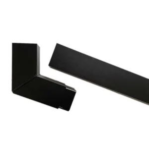 Sprongbocht alu 80x80 mm. set: 2 x bocht (+spie) - Ral-7021 fijnstructuur | Kallos - Afbeelding 3