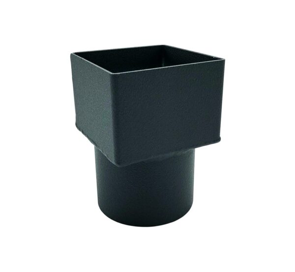 Aluminium verloop 100x100mm naar rond 100mm