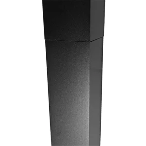 Aluminium regenpijp 80x80 mm - 2 meter - Ral-7021 fijnstructuur | Kallos - Afbeelding 1