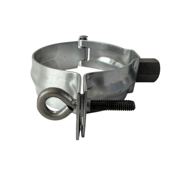 Zinken scharnierpijpbeugel 80mm M10 - Afbeelding 2