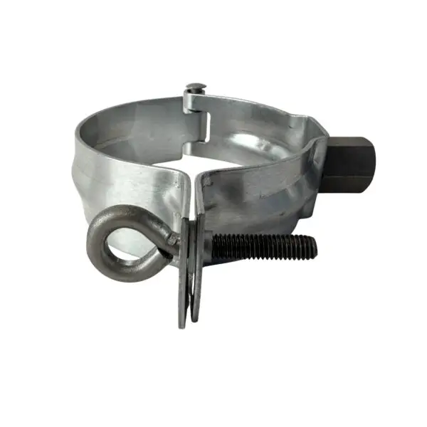 Zinken scharnierpijpbeugel 80mm M10 - Afbeelding 2