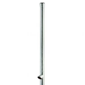 Stalen regenpijp (ondereind) 80 mm met bladscheider L=2000 mm | Loromeij - Afbeelding 1