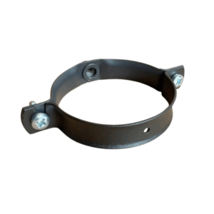 80mm regenpijp beugel met 80mm schroefpen (muur- en houtmontage) - RAL 7021 fijnstructuur