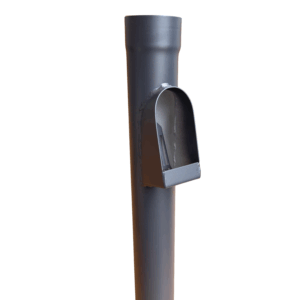 Aluminium bladafscheider 80mm - Ral-7021 fijnstructuur 1