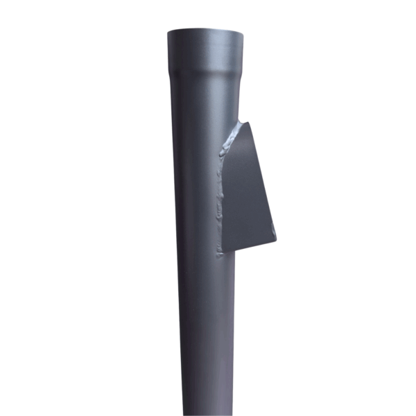 Aluminium regenpijp bladafscheider 80mm rond - RAL 7021 fijnstructuur - Afbeelding 2