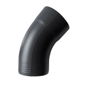 Aluminium regenpijp bocht 80mm 40gr - RAL 7021 fijnstructuur