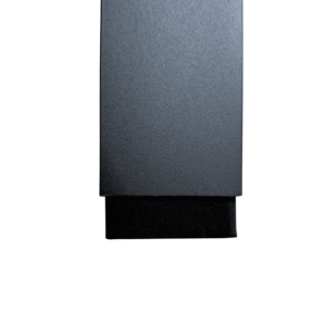 Aluminium regenpijp 80x80mm - 3 meter+spie - Ral-7021 fijnstructuur 2