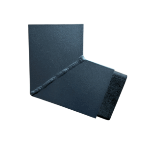 Aluminium sprongbocht alu 80x80mm kort - Ral-7021 fijnstructuur