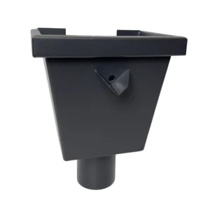 Aluminium vergaarbak junior rond 80 mm - Ral-7021 fijnstructuur | Kallos - Afbeelding 1