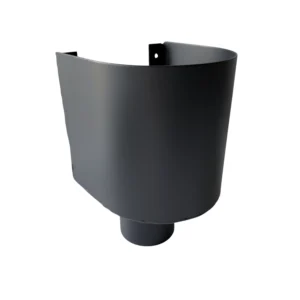 Aluminium vergaarbak mini rond 80 mm - Ral-7021 fijnstructuur | Kallos - Afbeelding 1