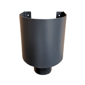 Aluminium vergaarbak mini rond 80mm - Ral-7021 fijnstructuur 2