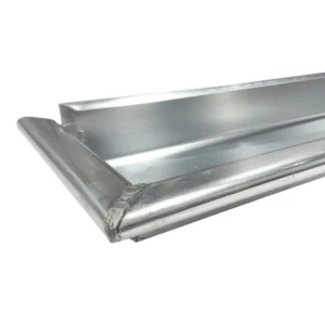 Bakgoot zink B37 3 meter 0.80mm incl. gesoldeerd kopschot - Afbeelding 1