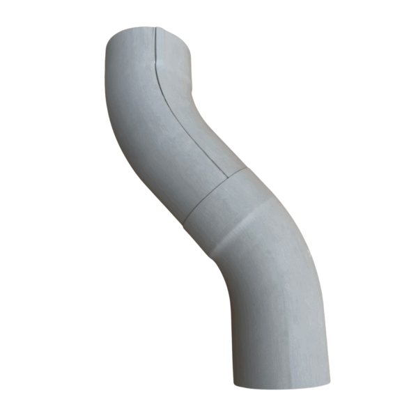 Bocht 40gr 100mm - patinagrijs - Afbeelding 2