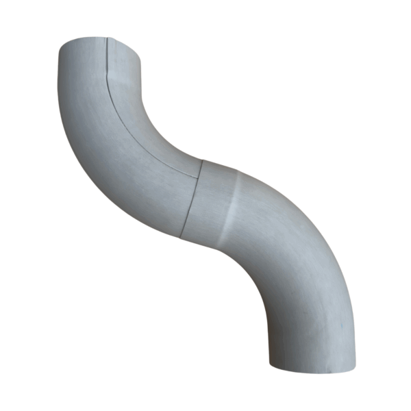 Bocht 72gr 100mm - patinagrijs - Afbeelding 2