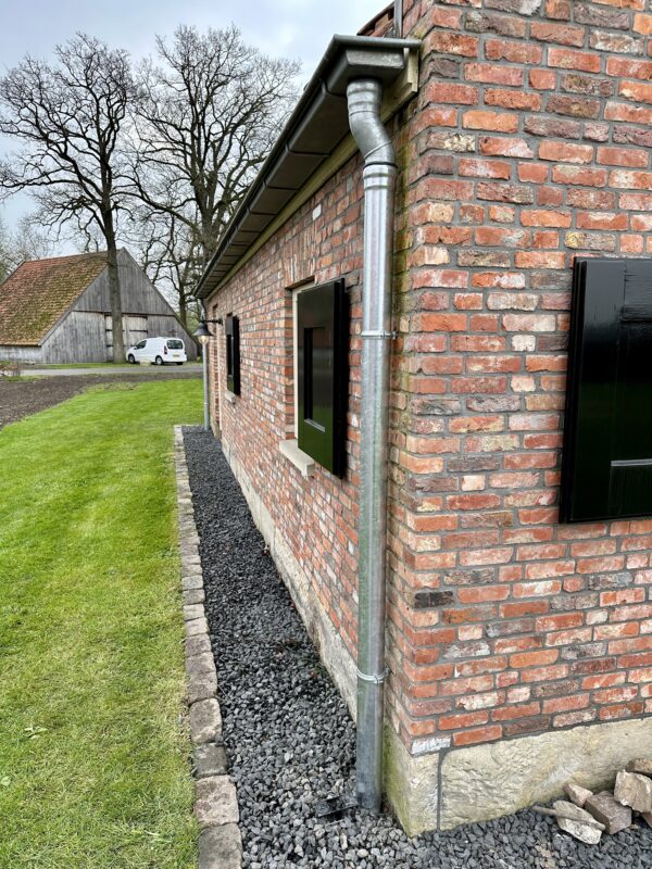 Stalen regenpijp (ondereind) 80x500mm - Loromeij - Afbeelding 4