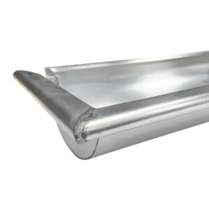 Mastgoot zink M37 3 meter 0.80mm incl. gesoldeerd kopschot