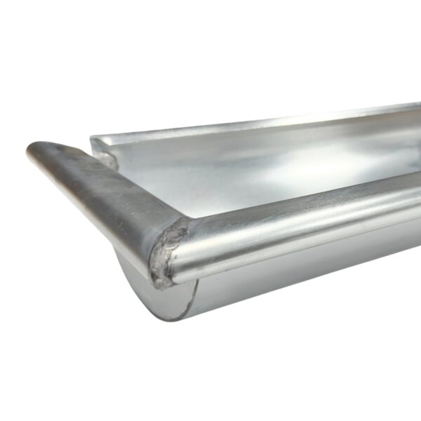 Mastgoot zink M37 3 meter 0.80mm incl. gesoldeerd kopschot