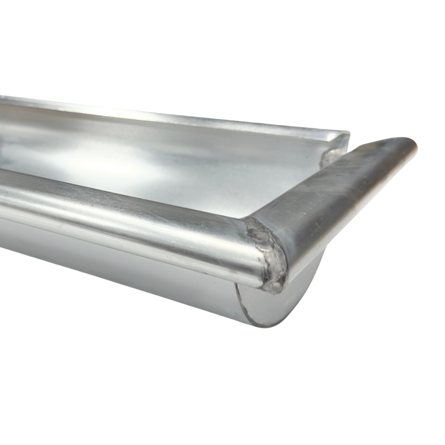 Mastgoot zink M37 3 meter 0.80mm incl. gesoldeerd kopschot