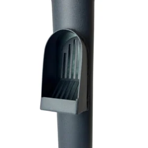 Aluminium regenpijp bladafscheider 80 mm rond - P.10 antraciet | Prefa / Kallos - Afbeelding 3