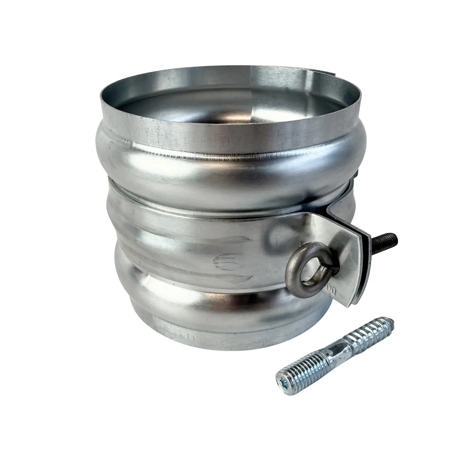 Zinken scharnierpijpbeugel 100mm met moer M10 + wrong