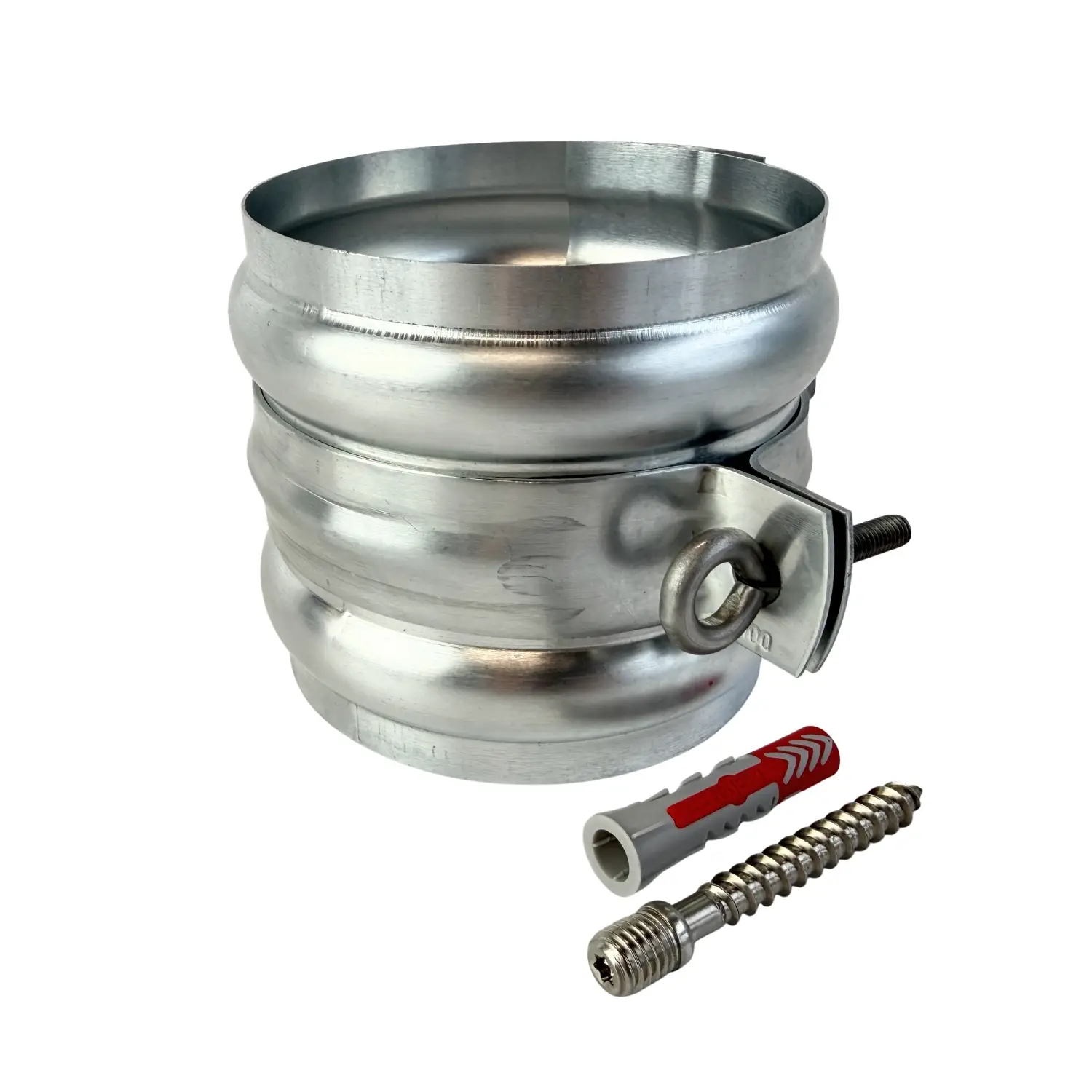 Zinken scharnierpijpbeugel 100mm met moer M10 + wrong