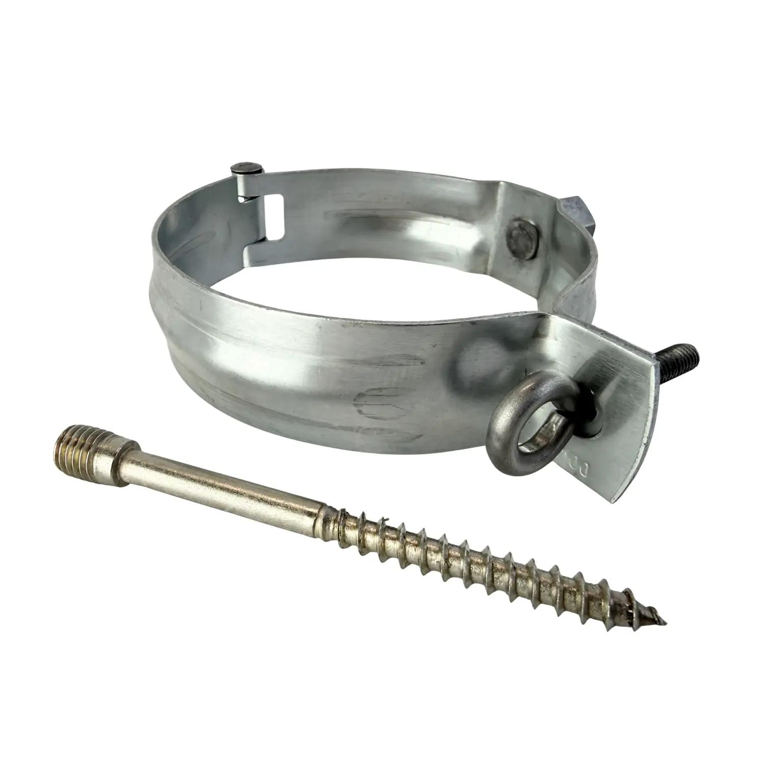 Zinken scharnierpijpbeugel 100mm met moer M10