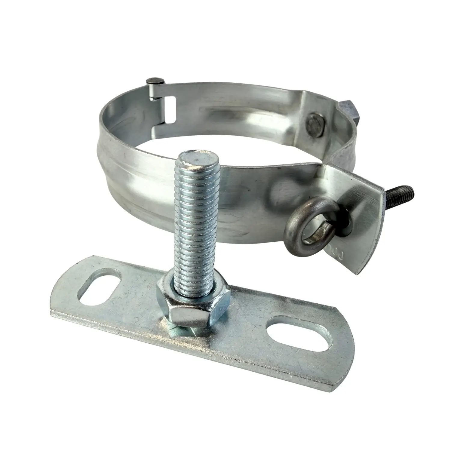 Zinken scharnierpijpbeugel 100mm met moer M10