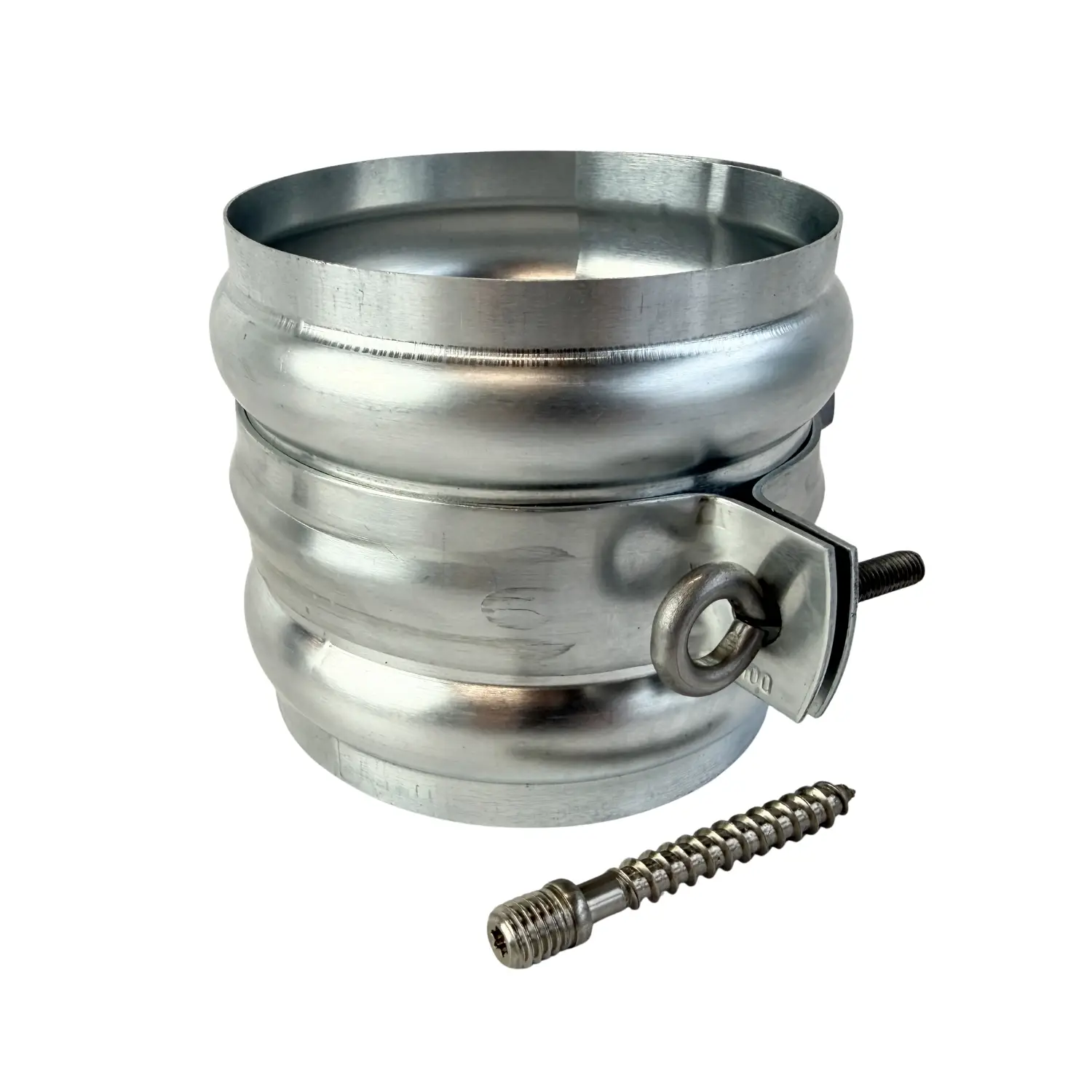 Zinken scharnierpijpbeugel 100mm met moer M10 + wrong