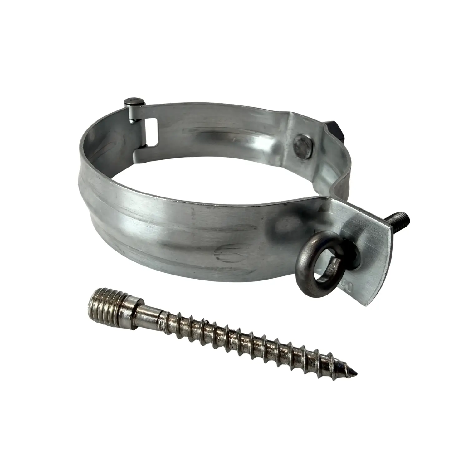 Zinken scharnierpijpbeugel 100mm met moer M10