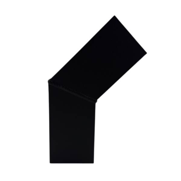 Bocht aluminium vierkant 80x80 mm - 40 graden - Ral-9005 fijnstructuur | Kallos - Afbeelding 2
