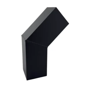 Bocht aluminium vierkant 80x80 mm - 40 graden - Ral-7021 fijnstructuur | Kallos - Afbeelding 1