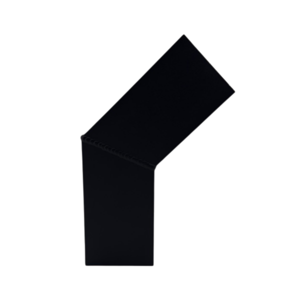 Bocht aluminium vierkant 80x80 mm - 40 graden - Ral-7021 fijnstructuur | Kallos - Afbeelding 2