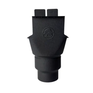 Trechteruitloop B400 120 mm + verloop 100 mm P.10 zwart | Prefa - Afbeelding 1