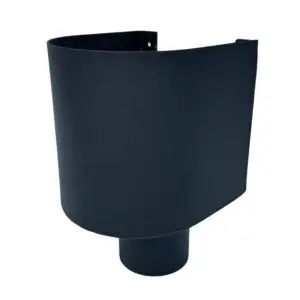 Aluminium vergaarbak mini rond 80 mm - Ral-9005 fijnstructuur | Kallos