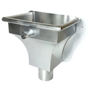 Vergaarbak zink 100 mm rond KS met sierplaat | Nedzink - Afbeelding 1