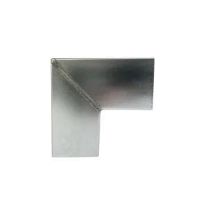 Bocht zink 80x80 mm 90gr - gesoldeerd - Afbeelding 1