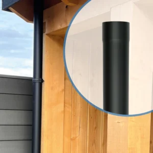 Regenpijp 80 mm 1 meter - P.10 zwart | Prefa - Afbeelding 3