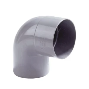Bocht PVC 80mm 87.5gr (mof/spie) - RAL7037