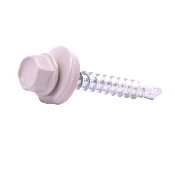 Dakpanplaatschroef 4,8 × 28 mm, Pure Grey RAL 7037