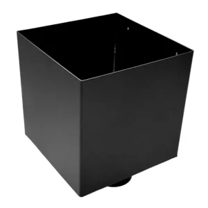 Aluminium vergaarbak kubus 80 mm - Ral-9005 fijnstructuur | Kallos - Afbeelding 3