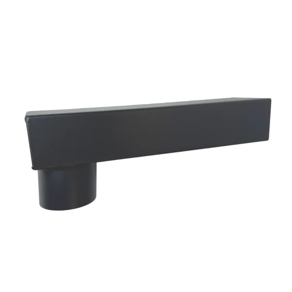 Aluminium stadsuitloop 60x100mm passend in 80mm - RAL 7021 fijnstructuur - Afbeelding 2