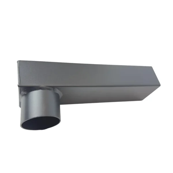 Aluminium stadsuitloop 60x100mm passend in 80mm - RAL 7021 fijnstructuur - Afbeelding 3