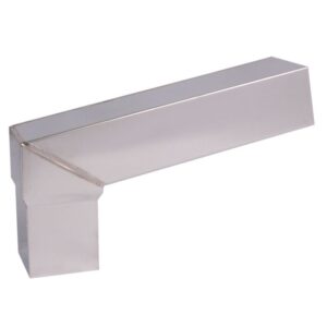 Stadsuitloop zink 60x80mm naar 78x78mm vierkant 300mm lang