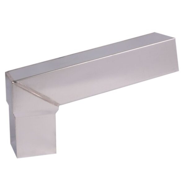 Stadsuitloop zink 60x80mm naar 78x78mm vierkant 300mm lang
