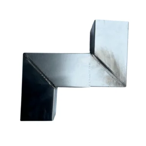 Bocht zink 80x80 mm 90gr - gesoldeerd - Afbeelding 3
